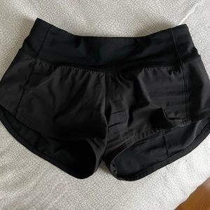 Black Lululemon Speed Up Shorts